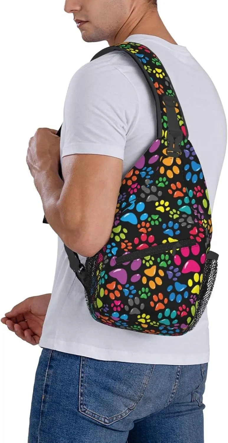 Cute Bow Men's Crossbody Chest Bag Adjustable Sling Shoulder Bags Backpack for Women Travel Sport