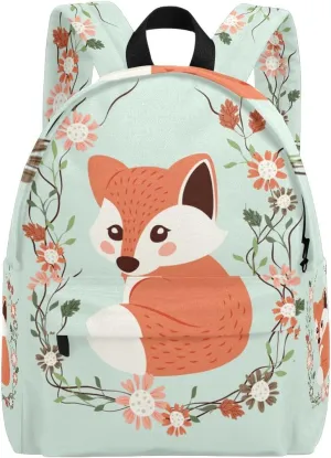 Cute Fox School Backpacks Rucksack Animals Student Book Bags Travel Girls