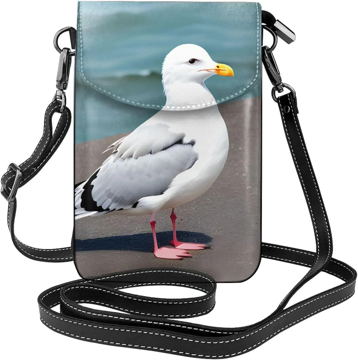 Cute seagull Women's crossbody bag, crossbody phone bag, tassel wallet with shoulder strap, best gift for women.