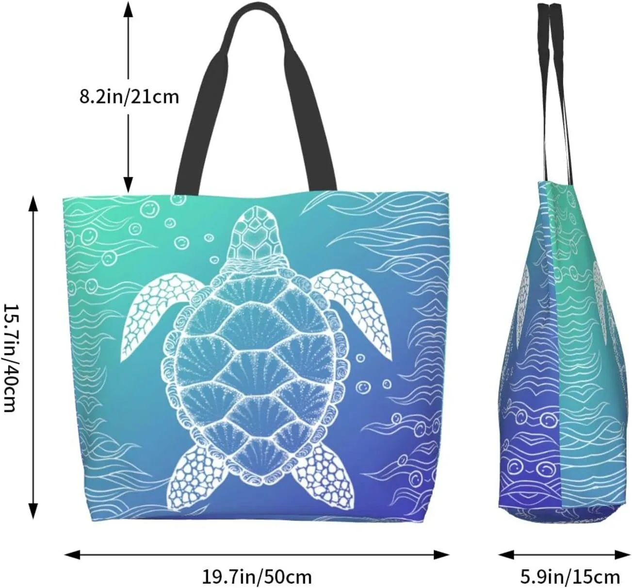 Cute Tote Bag Beach Canvas Bag Travel Reusable Grocery Shopping Bag Tote for Women Men