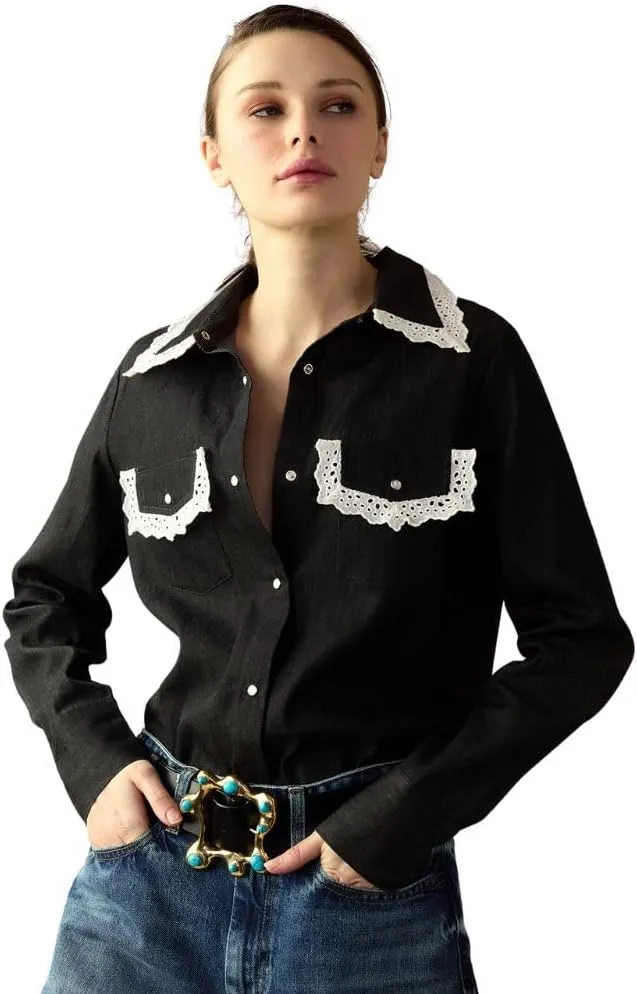 Cynthia Rowley Not My First Rodeo Denim Shirt