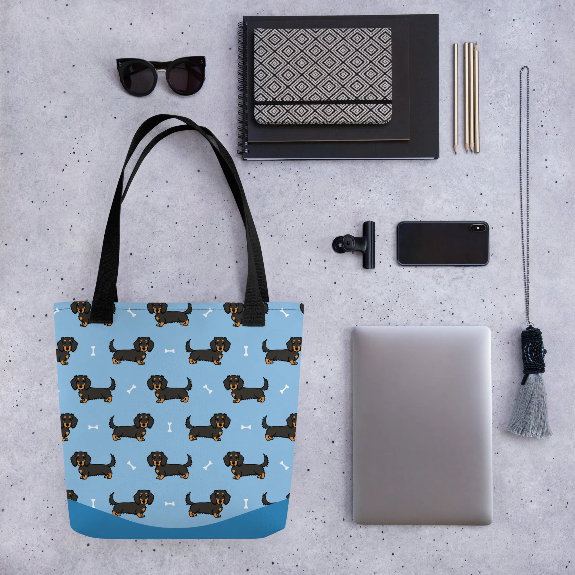Dapper Dachshund Tote Bag