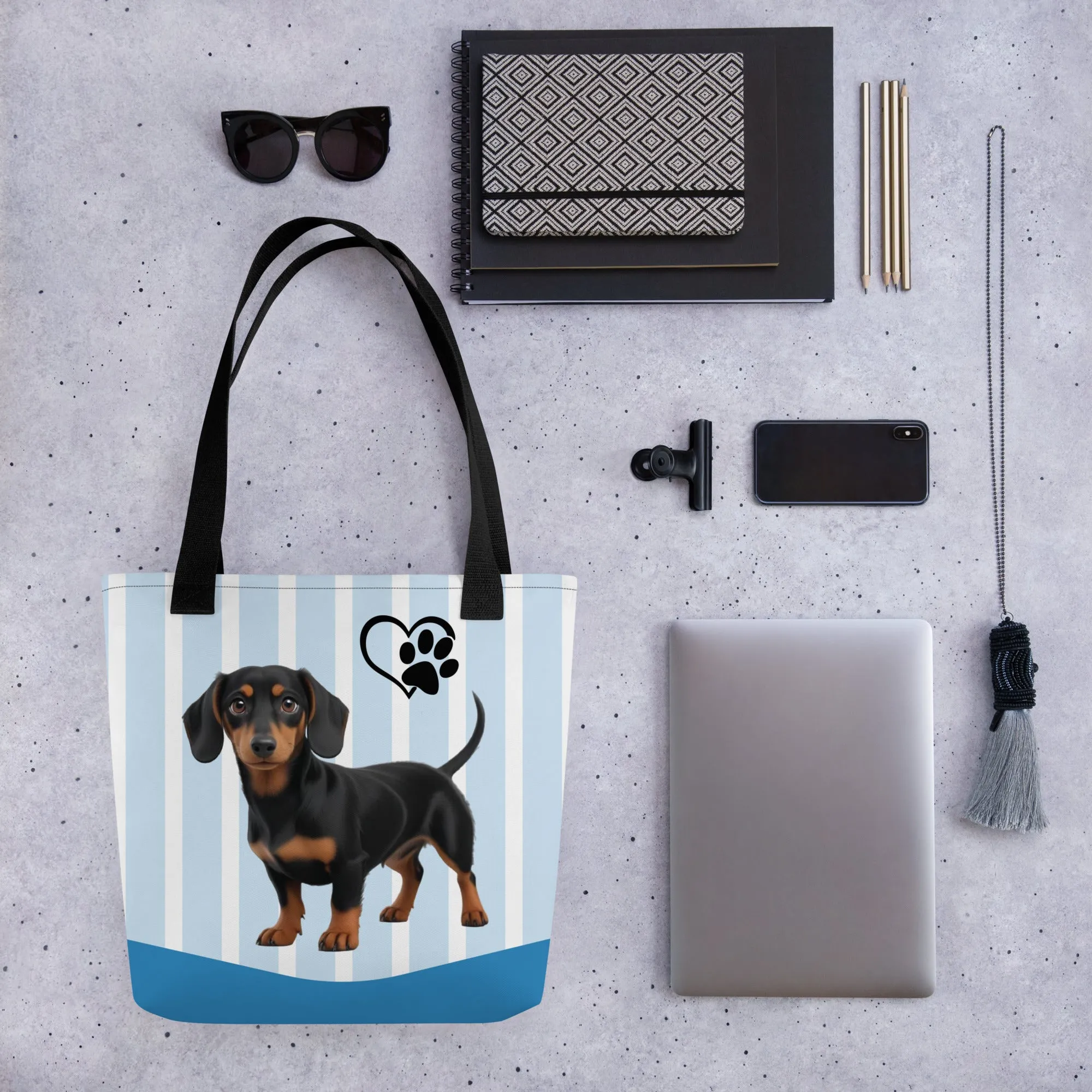 Dapper Dachshund Tote Bag