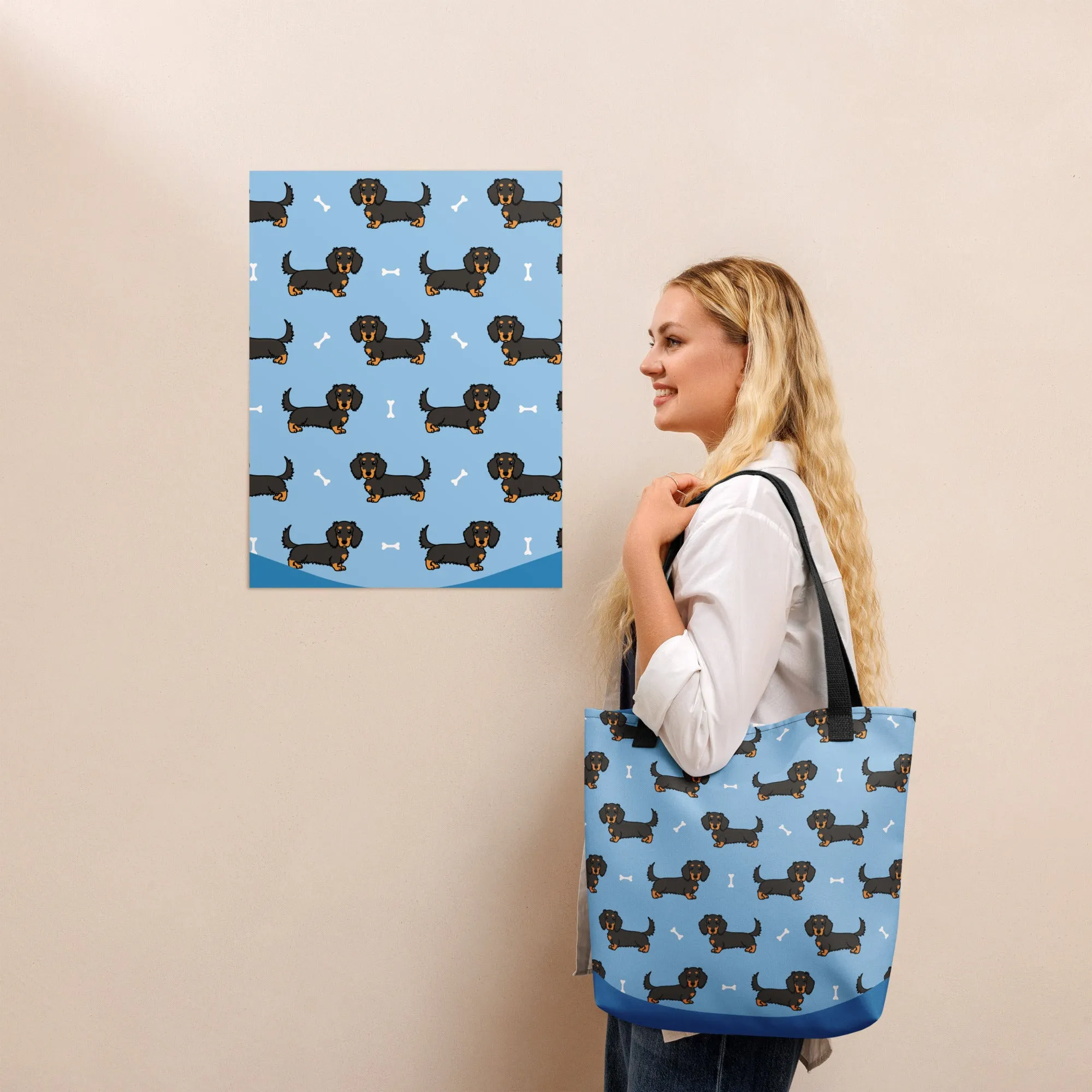 Dapper Dachshund Tote Bag