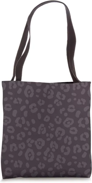 Dark Purple - Chic Elegant Leopard Animal Print Pattern Tote Bag