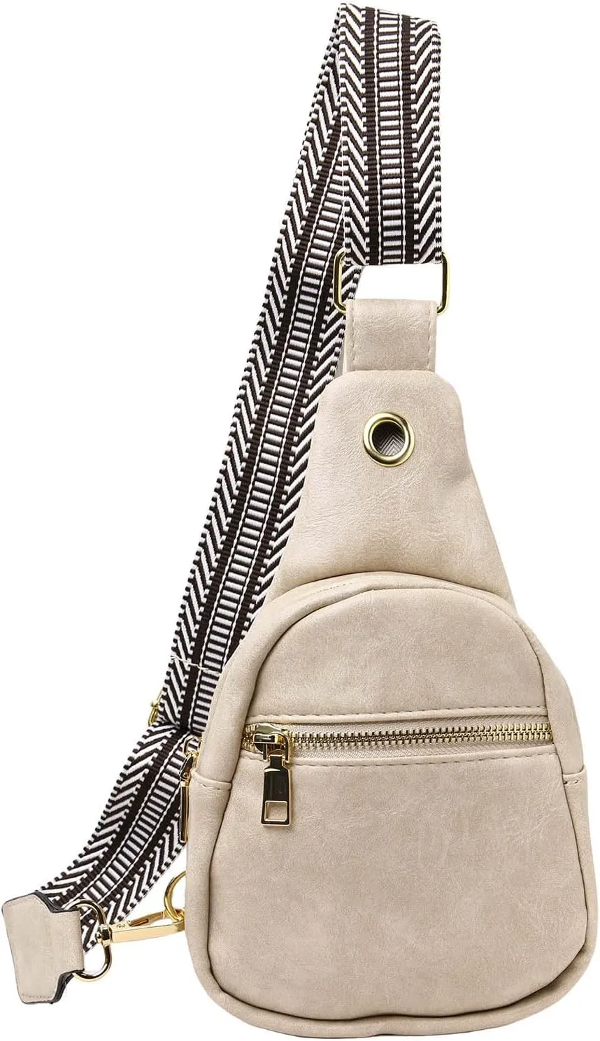 Daypack Day Pack for Man Woman Fashion Chest Bag Soft Leather Texture Crossbody Bag Large Capacity Simple Retro