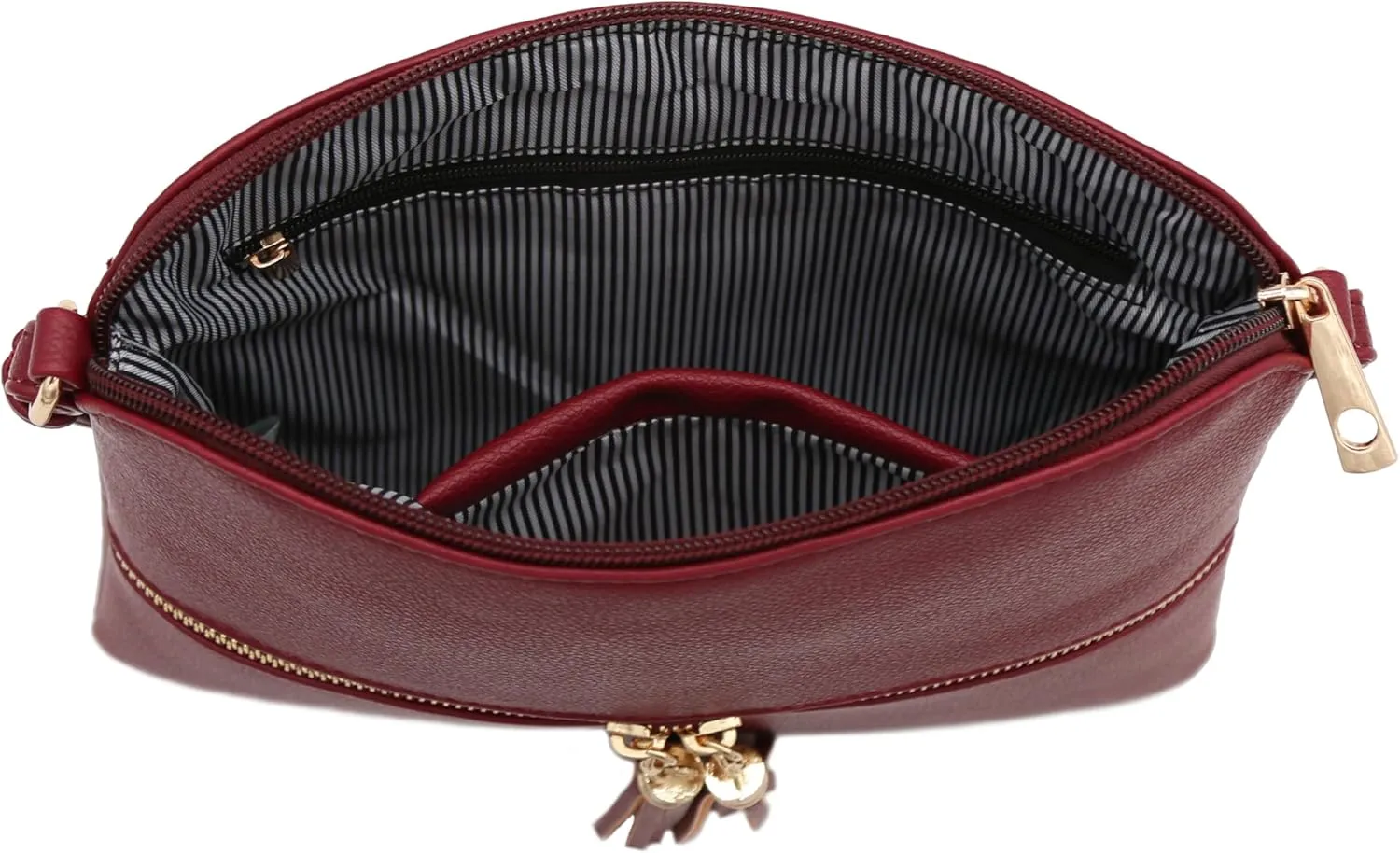 DELUXITY Lightweight Medium Crossbody Bag with Tassel