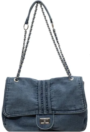 Denim Crossbody Bag Jean Purses for Women Denim Handbags Clutch Purse Shoulder Bags