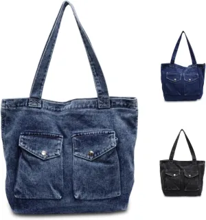 Denim Hobo Bag Casual Shoulder Bag Laptop Bag Tote Bag Stachel Bag Travel Daypacks