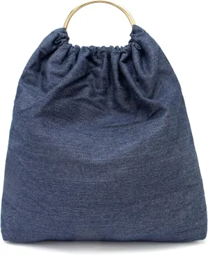 Denim Tote Bag for Women Deep Blue Jean Purses Top Handles Handbag Retro Casual Canvas Bag Large Capacity Bag