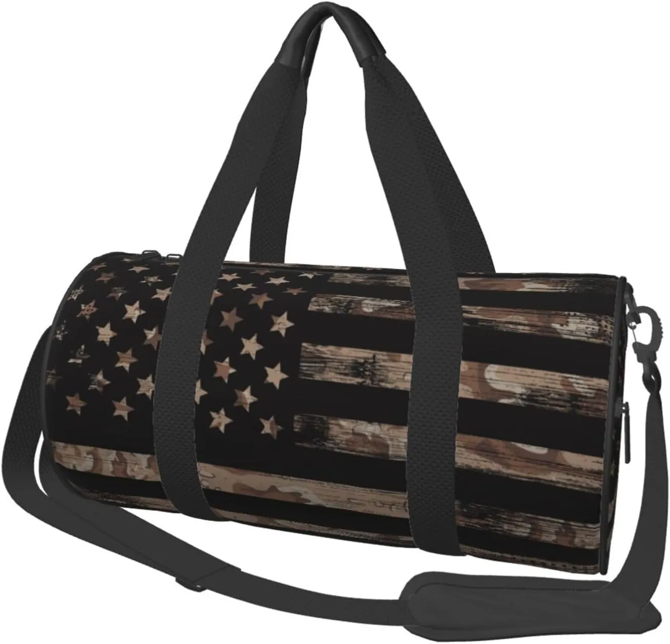 Desert Camo Camouflage Army American Flag Tactical Foldable Duffle Bag For Women - Workout Bag For Gym Men - Boy Gym Bag - Girls Small Weekender Duffel Bag - Packable Luggage Bag For Travel Sports
