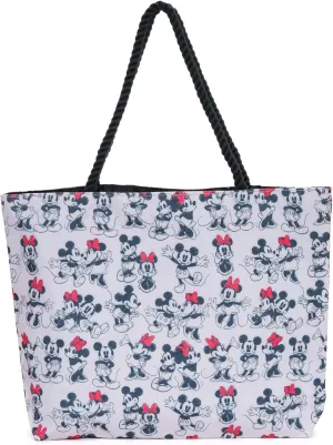 Disney Bag Mickey Mouse & Minnie Mouse Tote Bag, Large Theme Park Vacation Purse, Travel Bag, Big Bag, Work Tote, Carry-On Bag