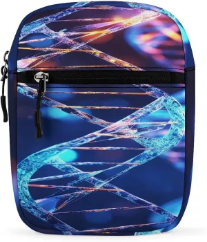 DNA Genetic Helix Small Satchel Mini Crossbody Sling Bag Shoulder Bag for Men Women Workout Travelling