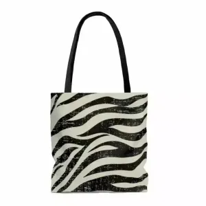 Double-Sided Zebra Print Beach Tote Bag - Medium | Femstylo