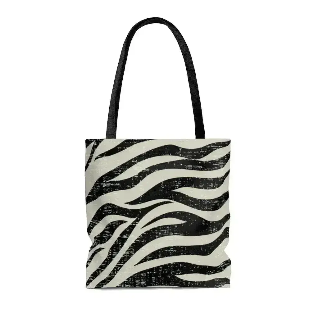 Double-Sided Zebra Print Beach Tote Bag - Medium | Femstylo