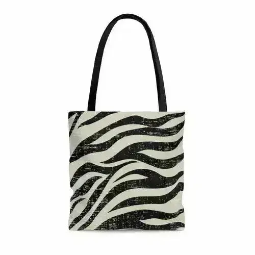Double-Sided Zebra Print Beach Tote Bag - Medium | Femstylo