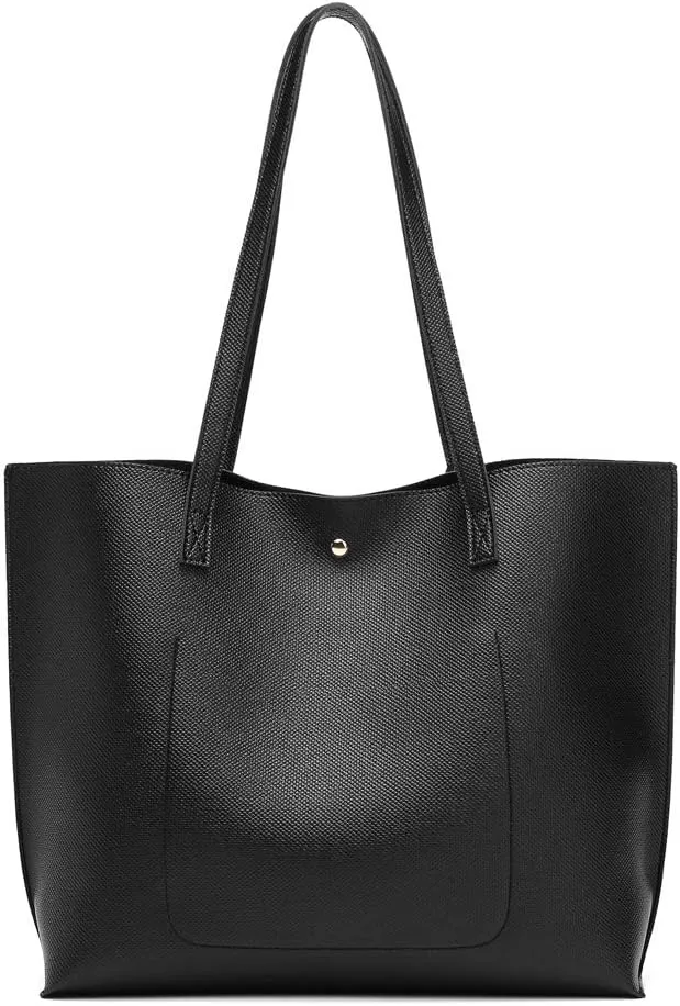 Dreubea Women's Soft Faux Leather Tote Shoulder Bag from, Big Capacity Tassel Handbag