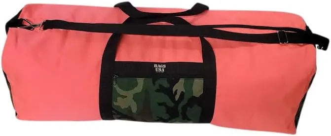Duffle Bag Ex Extra Large 36 Inch Premium Firefighter Turnout Bag. Made in USA. (Coral/Camouflage)