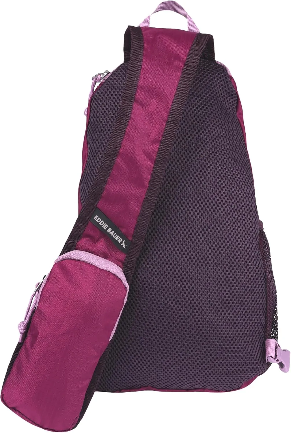 Eddie Bauer Stowaway Packable Sling Bag | Foldable | Travel | Outdoor | Lightweight | Compact | Everyday Carry | Ripstop Nylon | 10L - Port Red