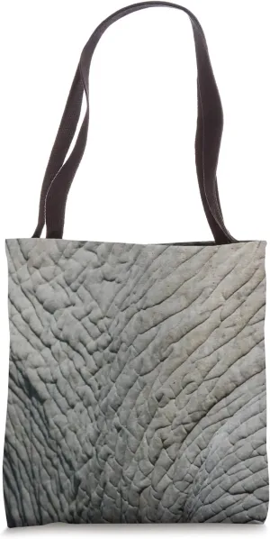 Elephant Animal Print Pattern Gray Tote Bag
