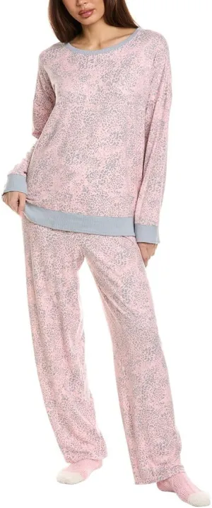 ELLEN TRACY 2Pc Top & Pant Pajama Set