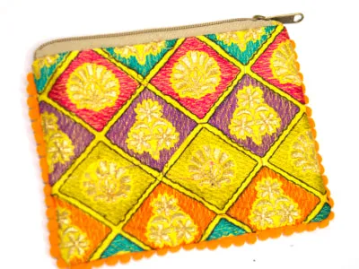 Embroidered Makeup Bag