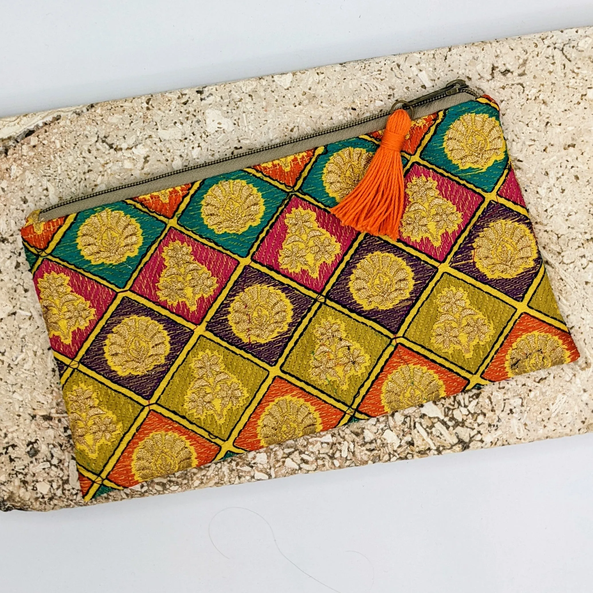 Embroidered Makeup Bag