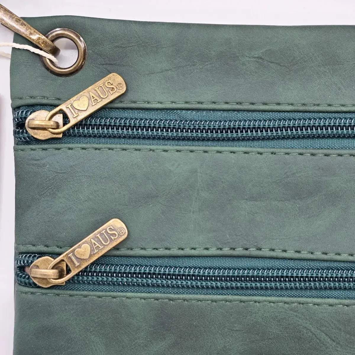 Emerald Two Zip Suede Travel Bag