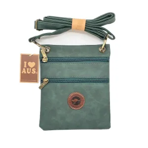 Emerald Two Zip Suede Travel Bag