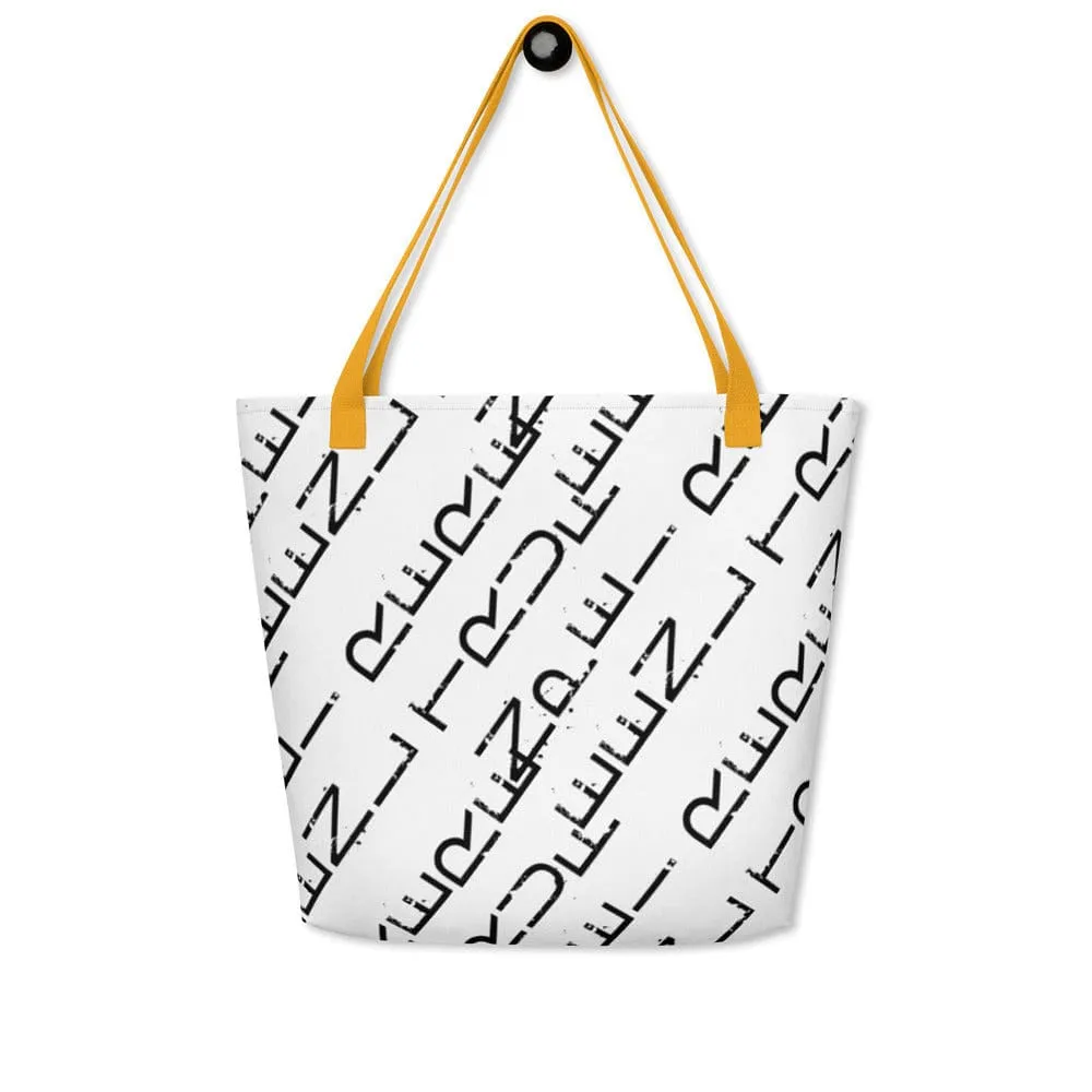 Entrepreneur Life Logo Pattern All-Over Print Large Tote Bag