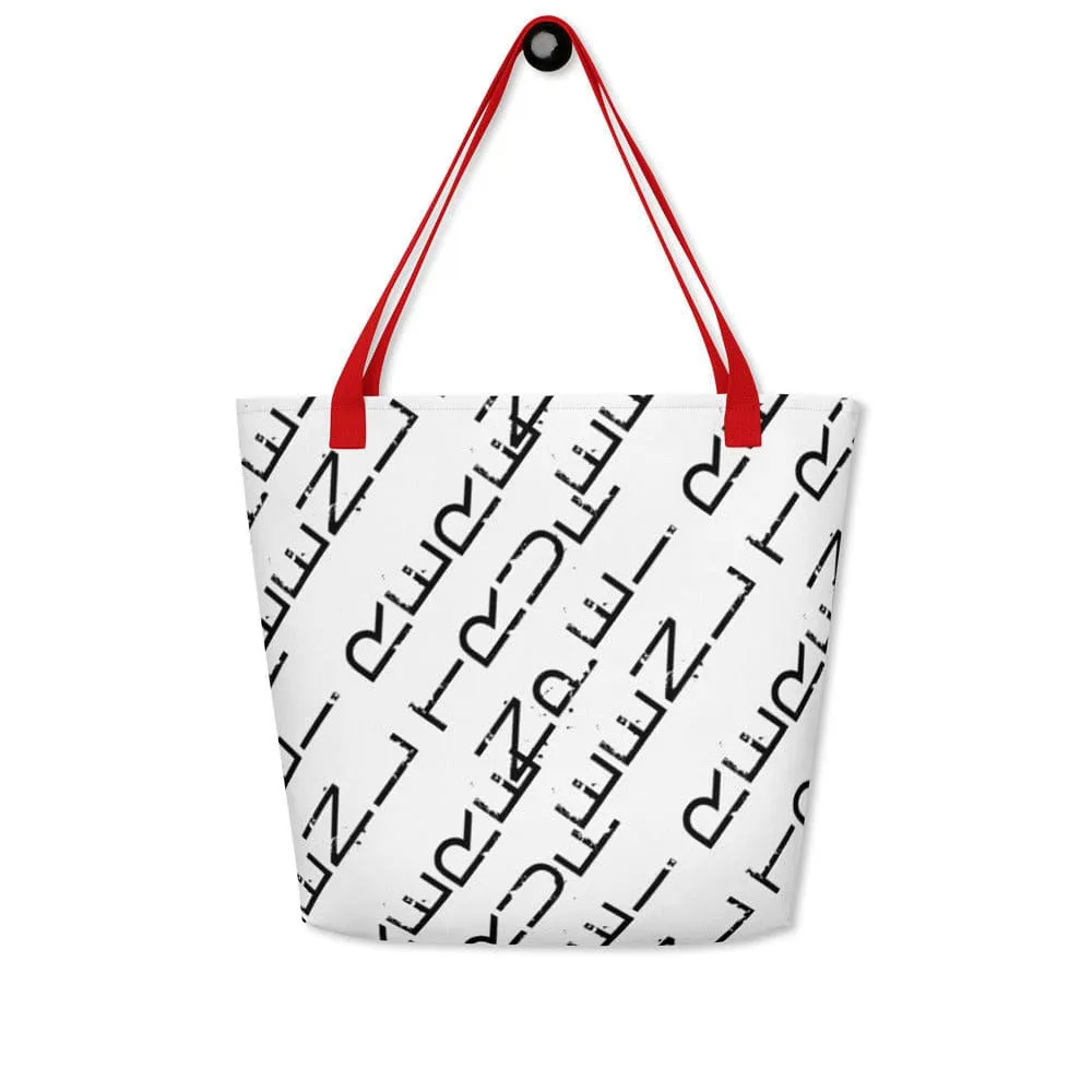 Entrepreneur Life Logo Pattern All-Over Print Large Tote Bag