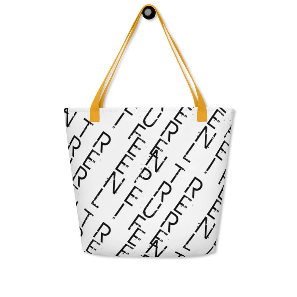 Entrepreneur Life Logo Pattern All-Over Print Large Tote Bag