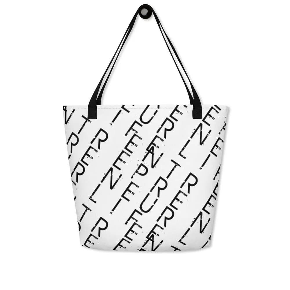 Entrepreneur Life Logo Pattern All-Over Print Large Tote Bag