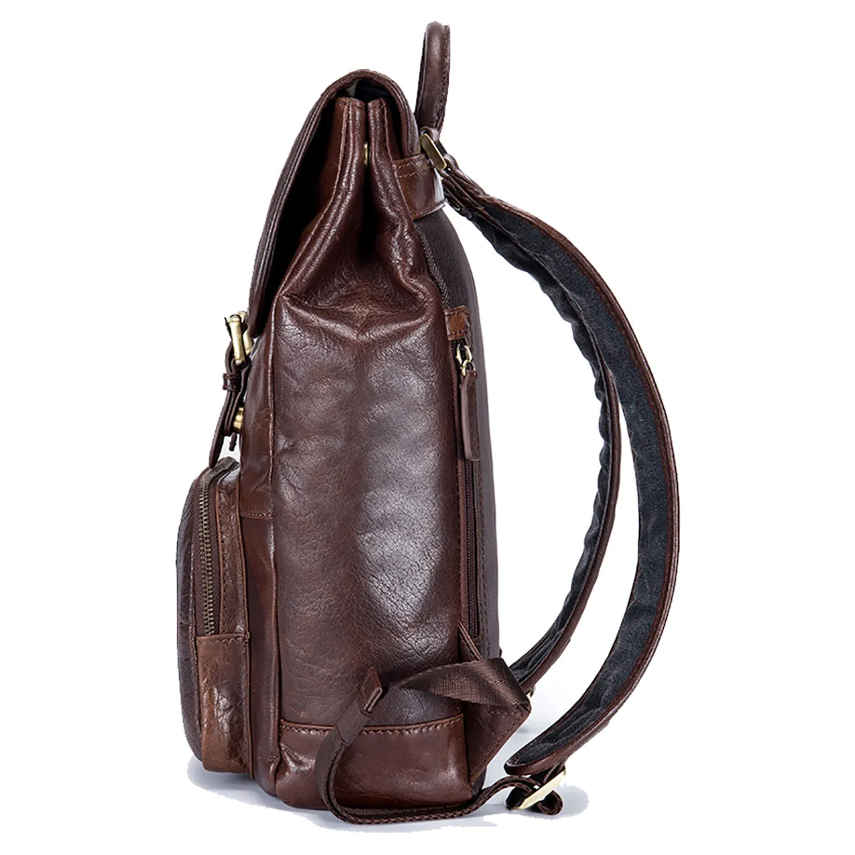 EnzoDesign Antique Two Tone Buffalo Leather Backpack