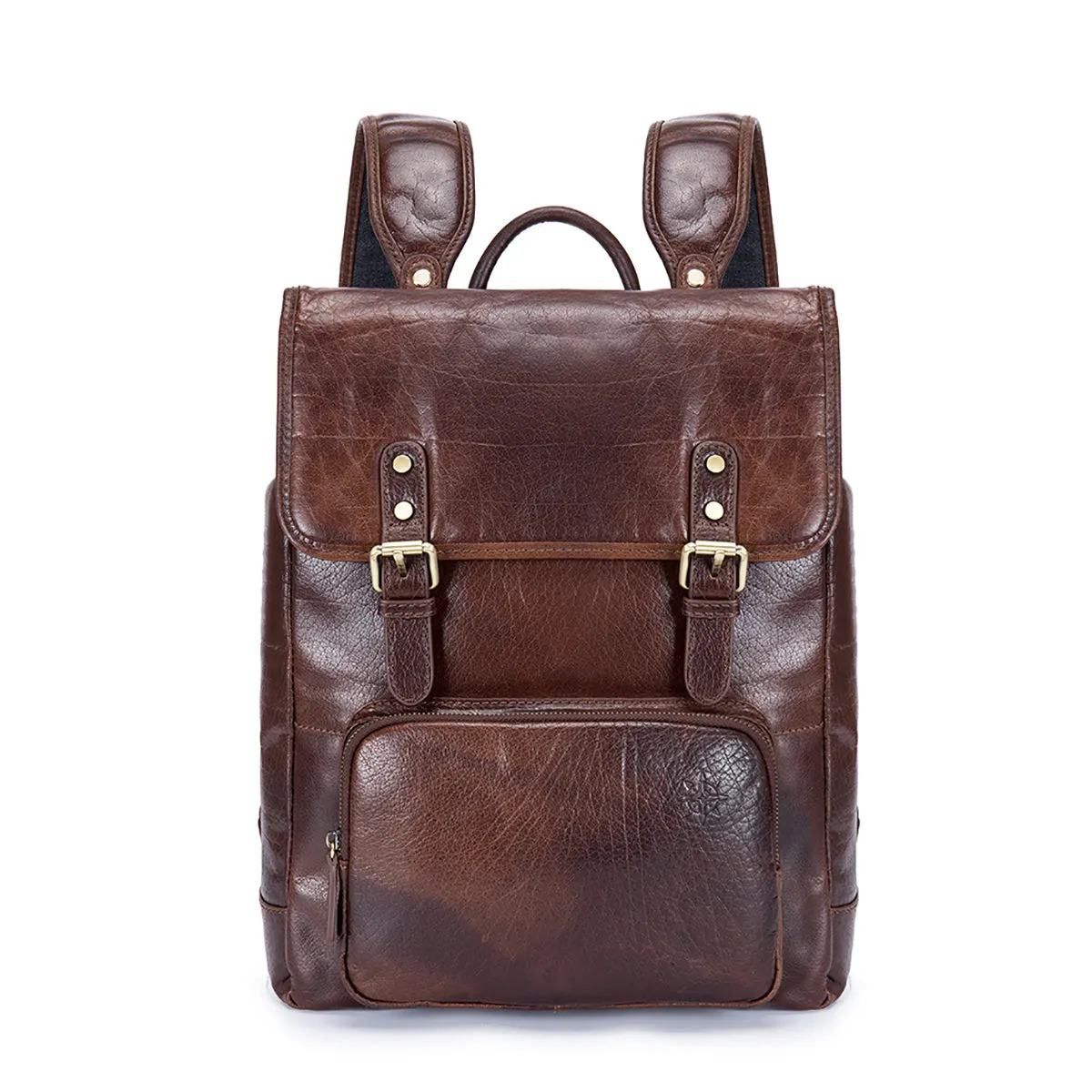 EnzoDesign Antique Two Tone Buffalo Leather Backpack