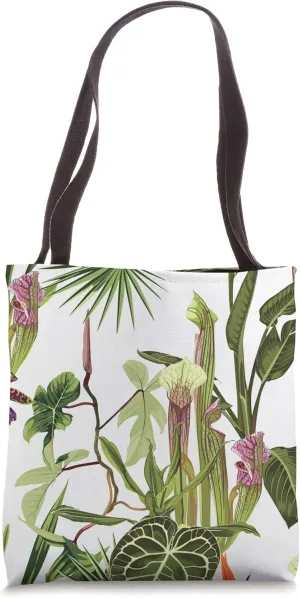 Exotic Tropical Plant Sarracenia Carnivorous Rainforest Tote Bag