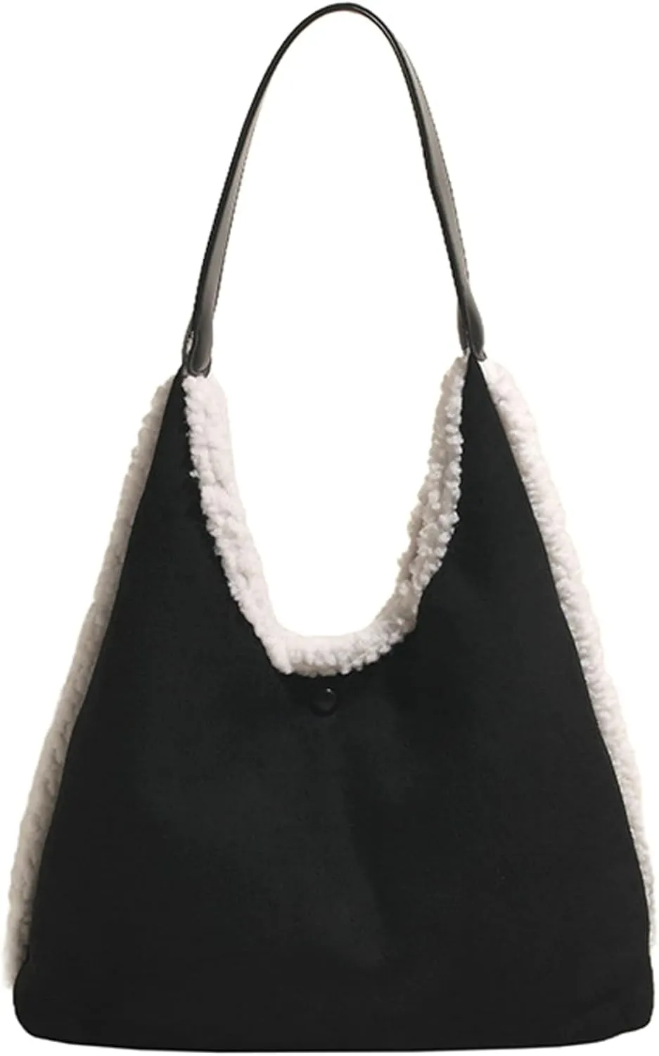 Fall Winter Suede Tote Bag Women 2024 Chic Versatile Lambswool Interior Vintage Casual Shoulder Bag Large Handbag