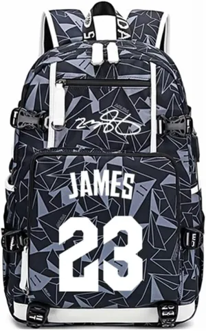 FANwenfeng Basketball Player 23 Luminous Backpack Travel Daypack Fans Bag (Style 9)