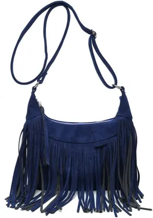 Fashion Tassel Cross-body Shoulder Tote Bag Women's PU Leather Tassel Cross-body Bag