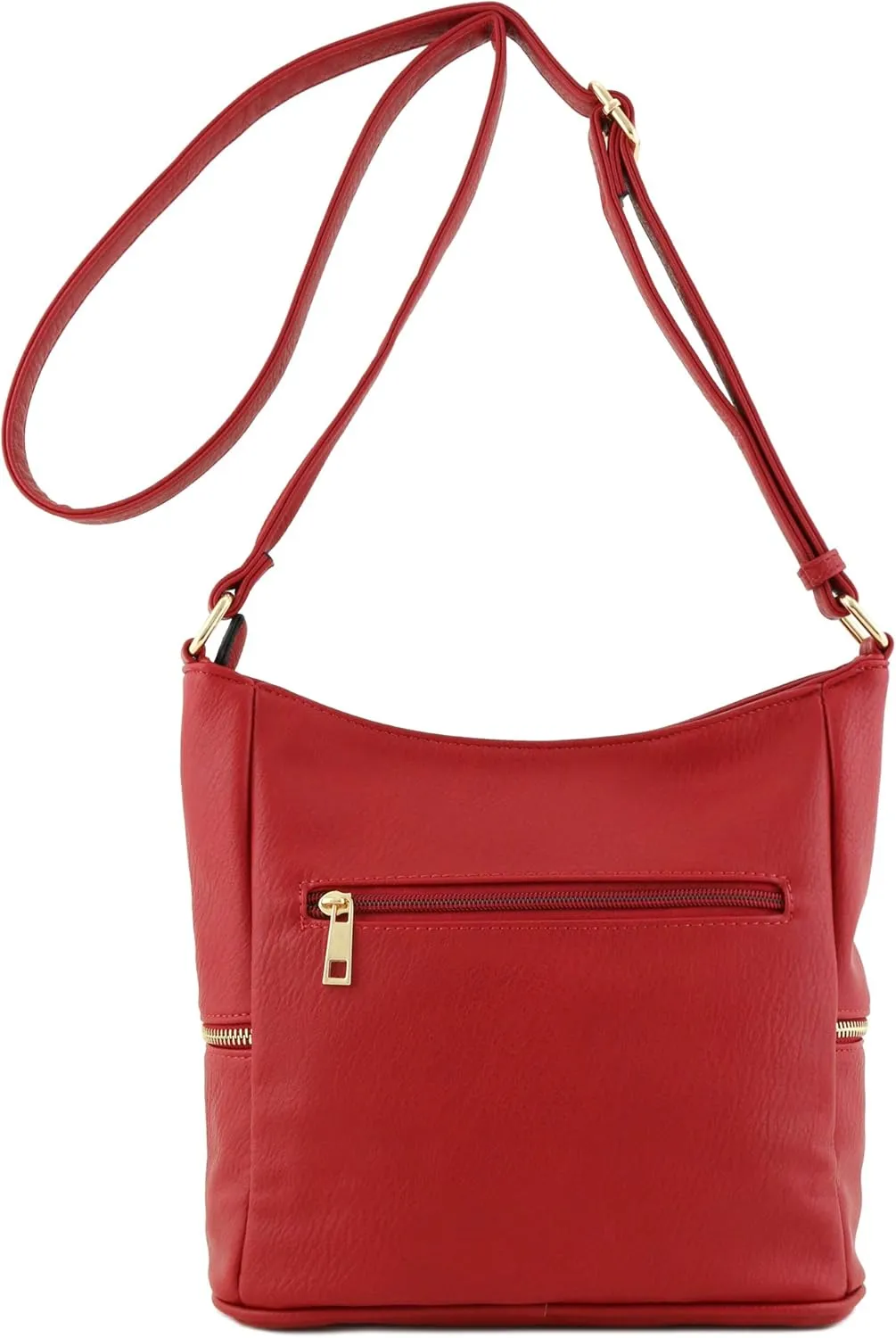 FashionPuzzle Lightweight Tassel Zipper Bucket Crossbody Bag