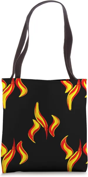 fire flames print pattern Tote Bag