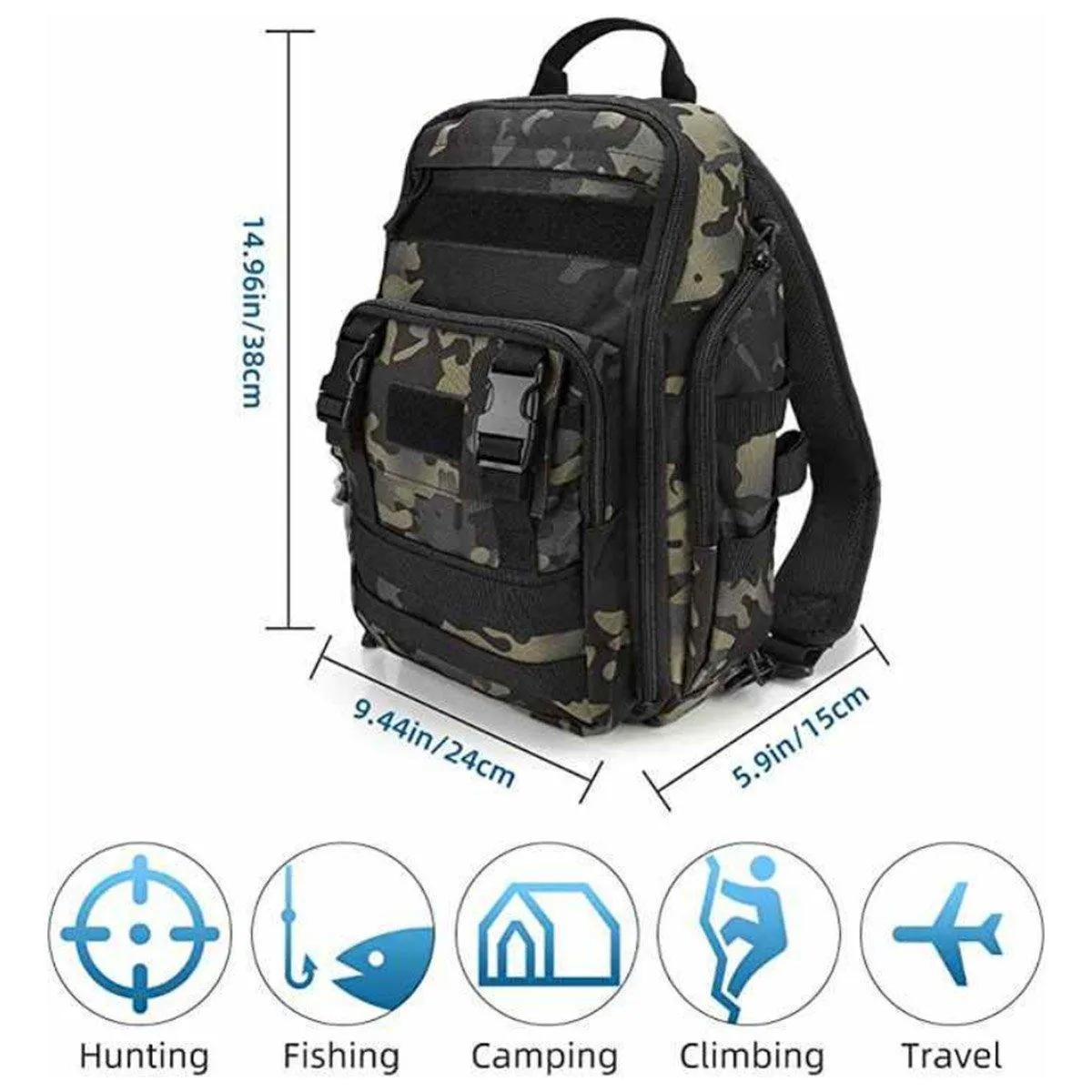 Fishing Tackle Backpack Storage Bag Shoulder Fishing Gear Bags Outdoor Backpack