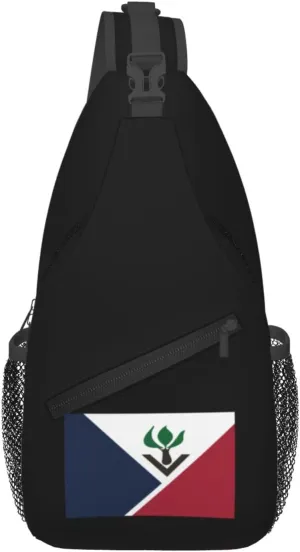 Flag Of Hazelwood, Missouri-1 Crossbody Bags For Women Men Chest Backpack Gym Shoulder Bag Travel Outdoor Sports Casual Crossbody Bags
