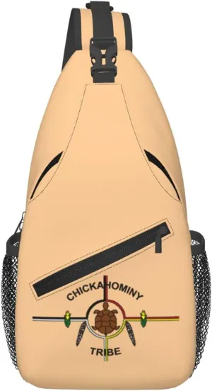 Flag Of The Chickahominy Tribe Crossbody Bags For Women Men Chest Backpack Gym Shoulder Bag Travel Outdoor Sports Casual Crossbody Bags