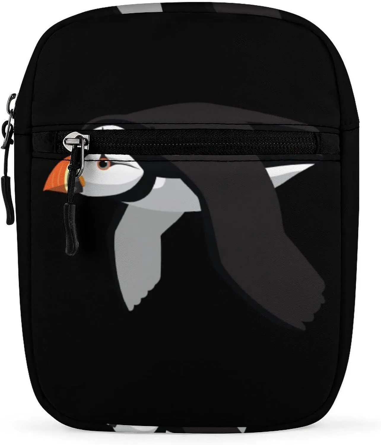Flying Puffins Funny Crossbody Bags Casual Sling Backpack with Adjustable Strap for Women Men