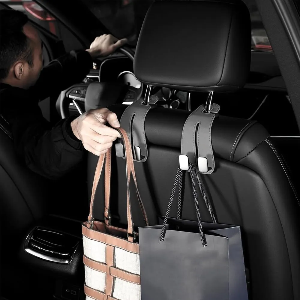 for Citroen Ds7 Ds7 Crossback 2018 2019 2020 Car Seat Hooks,Car Storage Hooks Back Seat Headrest Hanger Backrest Hooks for Bags, Purses, Handbags,D Grey