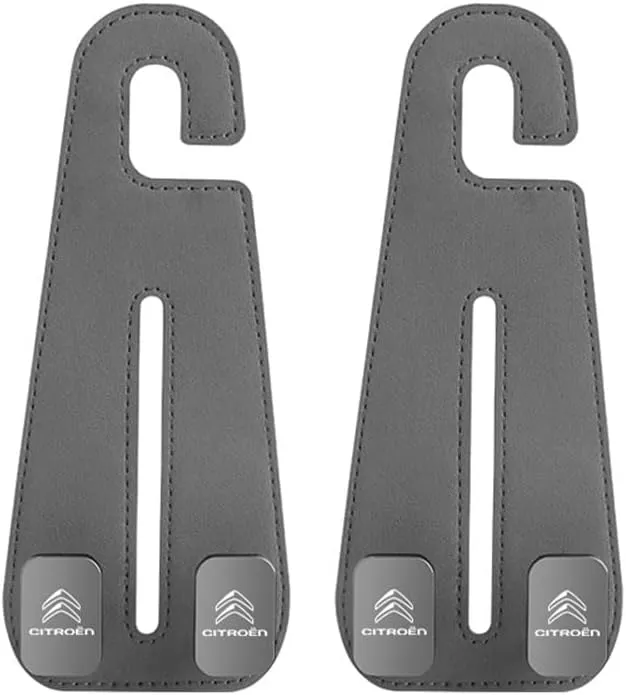 for Citroen Ds7 Ds7 Crossback 2018 2019 2020 Car Seat Hooks,Car Storage Hooks Back Seat Headrest Hanger Backrest Hooks for Bags, Purses, Handbags,D Grey