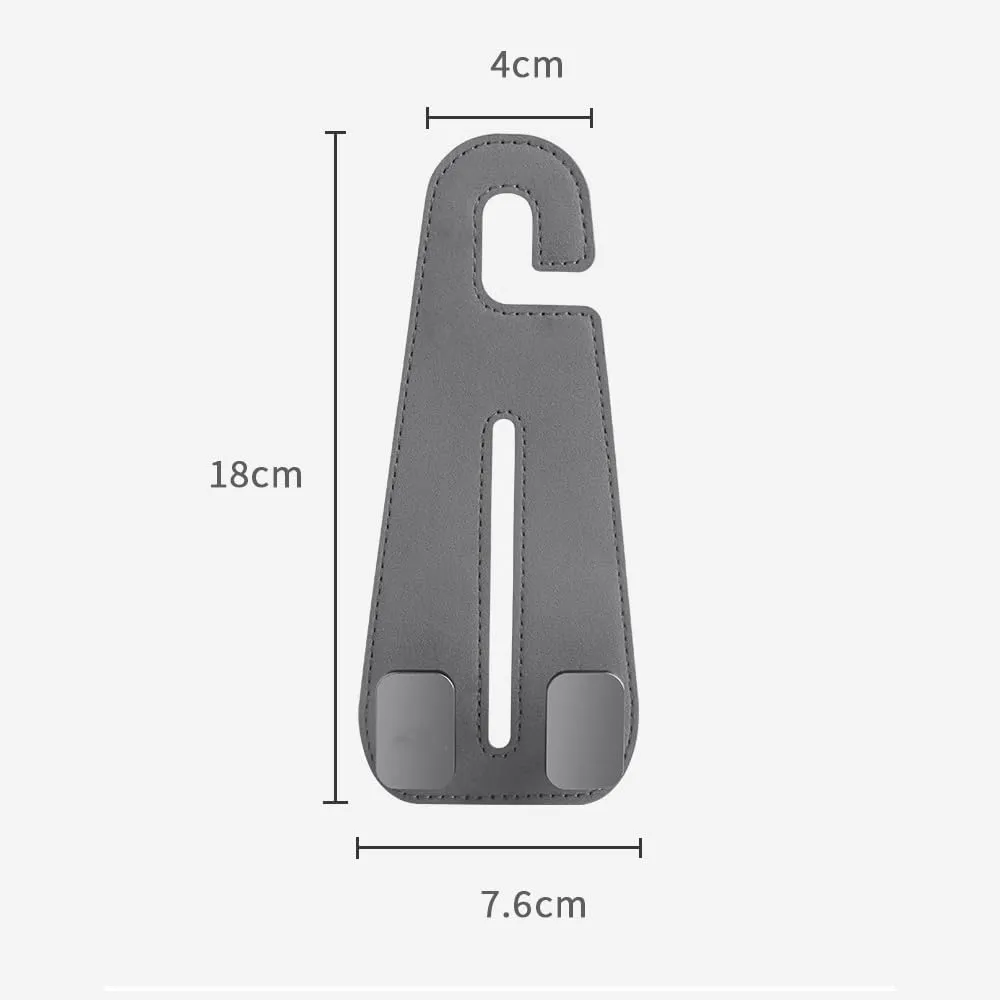 for Citroen Ds7 Ds7 Crossback 2018 2019 2020 Car Seat Hooks,Car Storage Hooks Back Seat Headrest Hanger Backrest Hooks for Bags, Purses, Handbags,D Grey