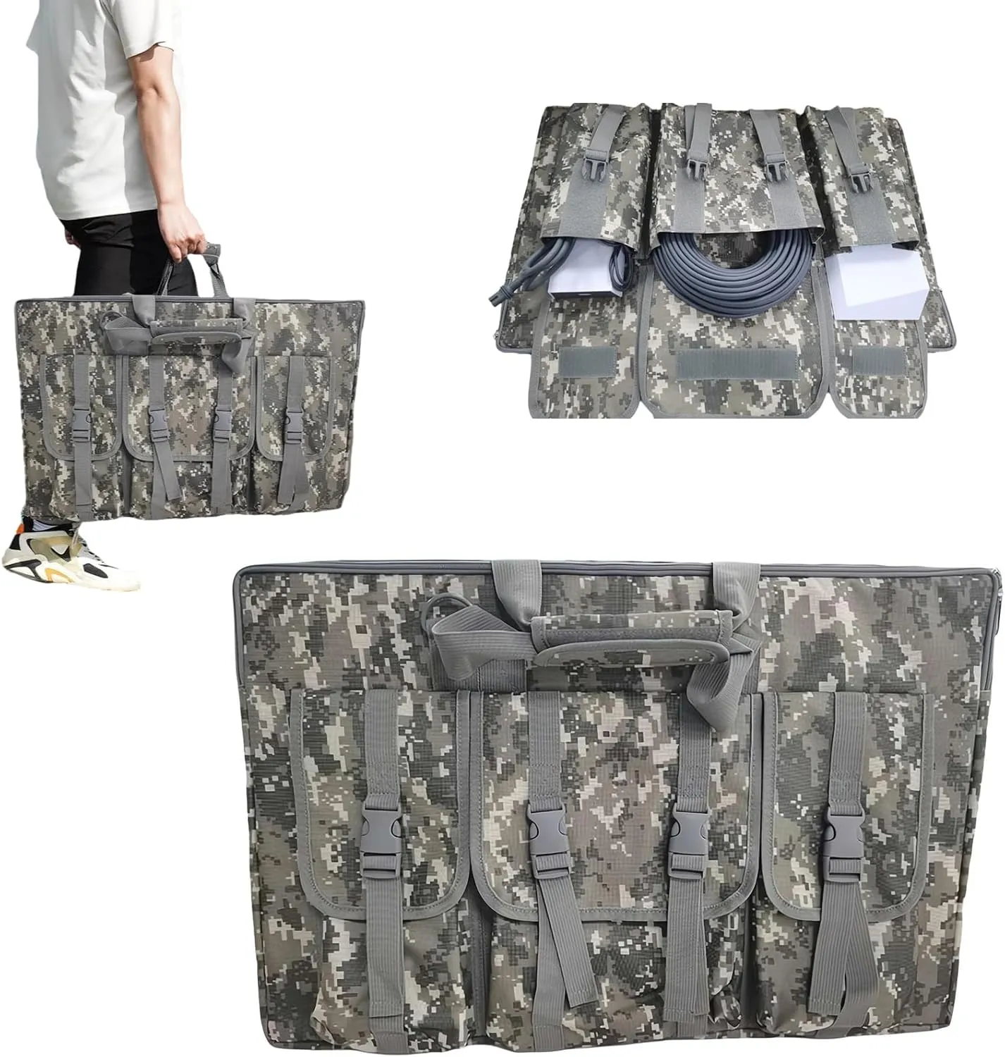 For Starlink Gen 3 Satellite RV Carry Bag,Portable Protective Carrying Case Organizer Bag,Handbag for Starlink Dish and All Accessories,Easy to Carry for Outdoor Camping and RV Trips (Camouflage)