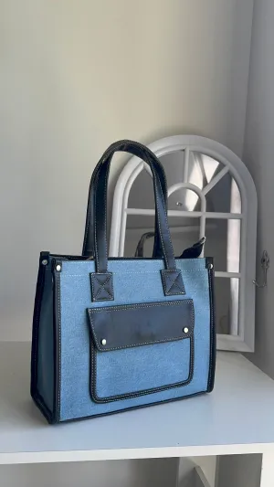 Front pocket denim bag